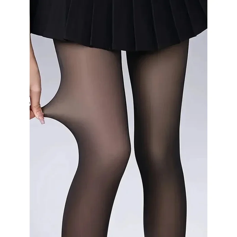 

Women's Autumn Faux Sheer Thermal Stretch Tights | No-Velvet Underwear/Pajamas Loungewear