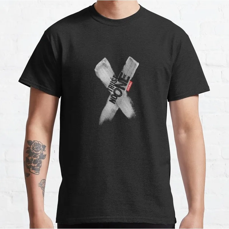Don't Trust Anyone Vintage Sci-Fi TV Series The X-Files Gift T-Shirt 0227 Retro Alien Movie Graphic Clothing All Size Tops