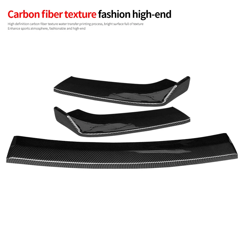 For BMW X1 F48 2016-2019 Car Front Bumper Splitter Lip Spoiler Diffuser Guard Body Kit Carbon Look Accessories ABS High Quality