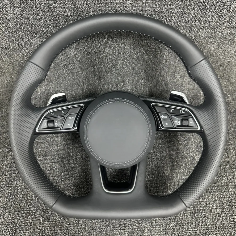 

For Audi A1 A4 A5 A6 A7 A8 S8 Q3 Q5 Q7 TT R8 Steering Wheel Flat Bottom Custom Steering Wheel Campaign Assembly Car Accessories