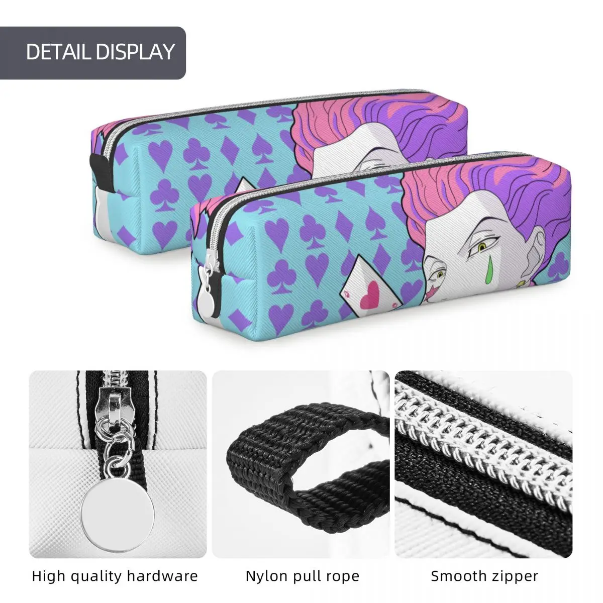 Imagem -05 - Hunter x Hunter Anime Lápis Cases Adorável Hisoka Caneta Titular Bolsas Grande Capacidade Material Escolar Lápis Zipper Meninas e Meninos