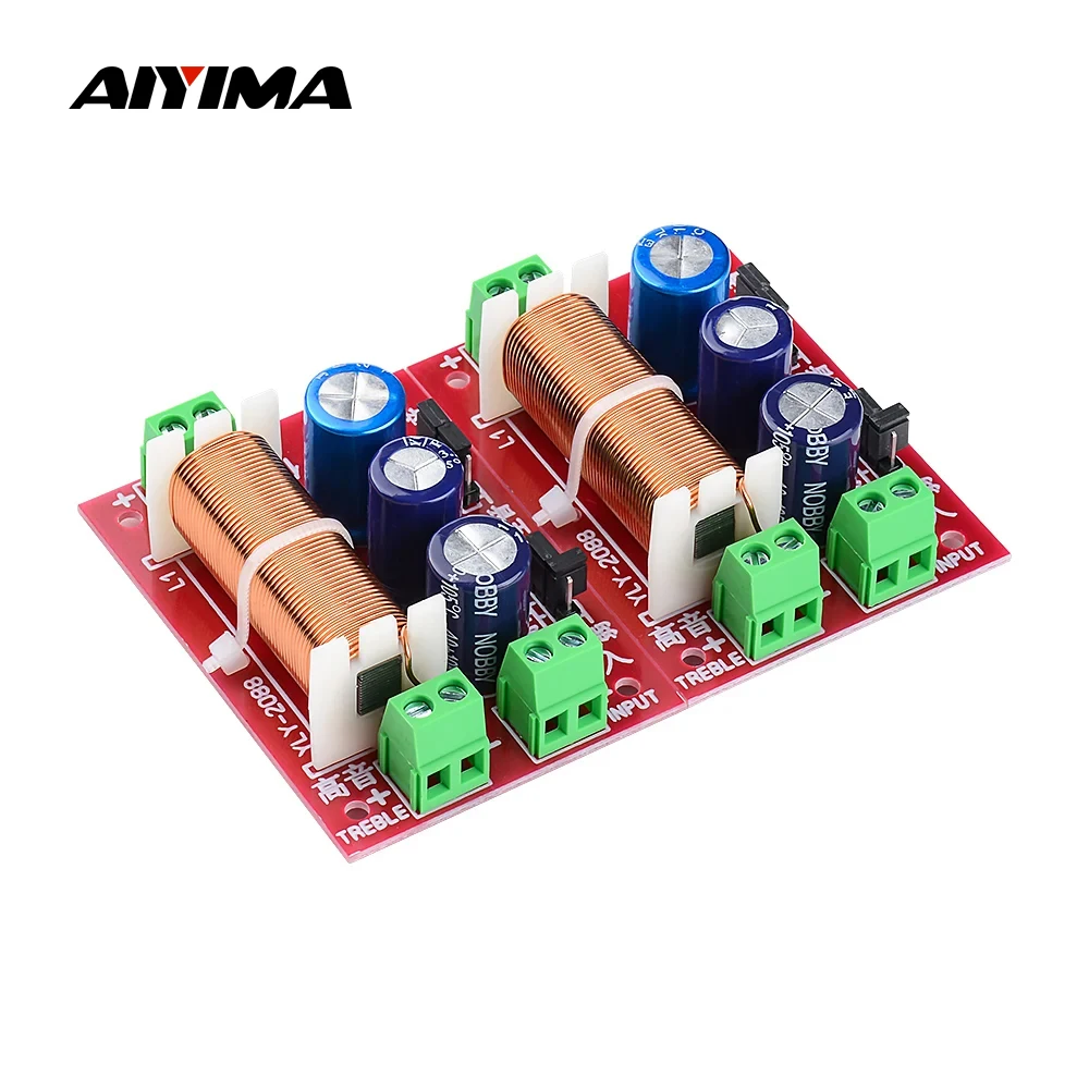 AIYIMA 2 Stücke 400 Watt Lautsprecher Crossover Einstellung 2 Weg Audio Hochtöner Bass Filter Frequenzteiler Für 2-16 Ohm Lautsprecher DIY