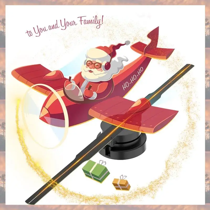 2025 Trend 42Cm 3D Hologram Projector Fan LED Sign Holographic Player Support Image Bar Party Advertising Display Light