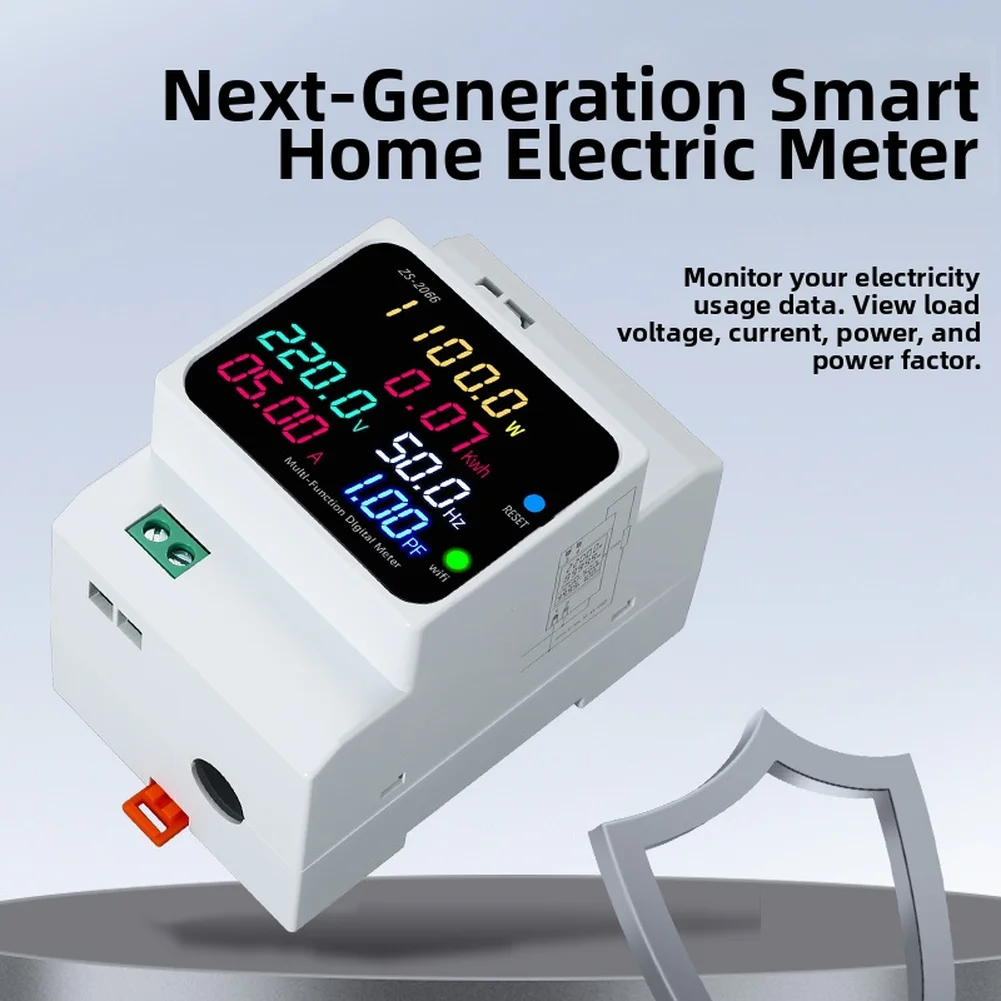 3P Smart Meter with Digital Display and WiFi Integration for Real-Time Monitoring of Electrical System Parameters