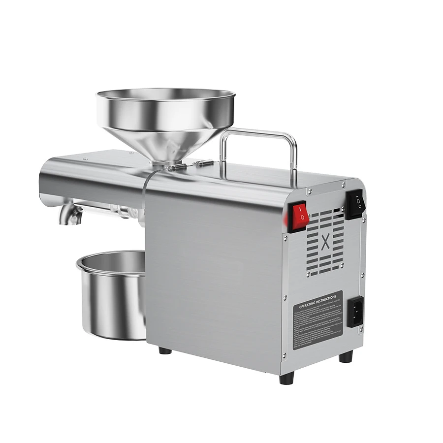 Novo presser de óleo doméstico automático, prensa de óleo de linhaça, controle de temperatura de amendoim, configuração x3c