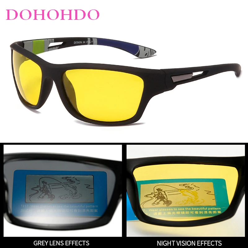 New Luxury Brand Design Night Vision Sunglasses Men Women Sports Driving Polarized Anti-Glare Shade Goggles UV400 Lentes Hombre