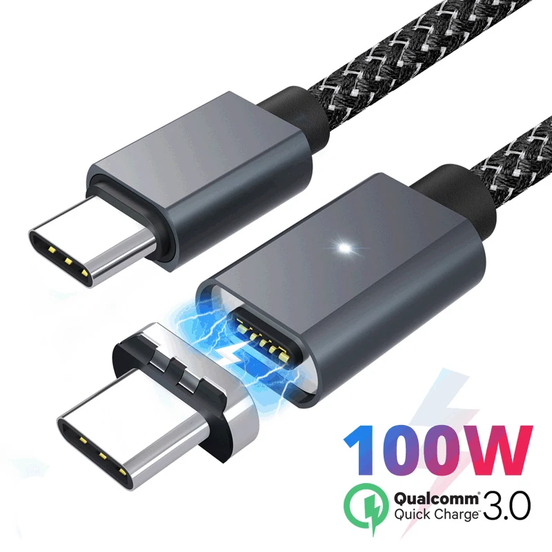 Hot selling magnetic suction cable PD100W Emark chip suitable for Huawei Xiaomi laptop Macbook super fast charging