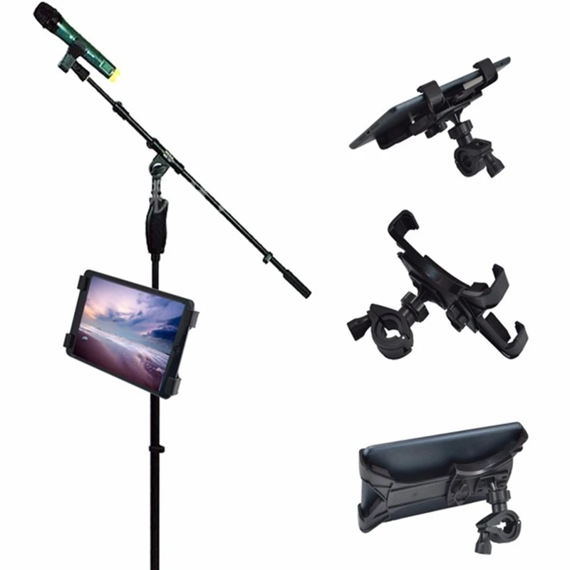 Music Microphone Stand Holder Mount For 3 Inch-7 Inch Tablet Ipad 2 3 5 Sam Tab Nexus 7