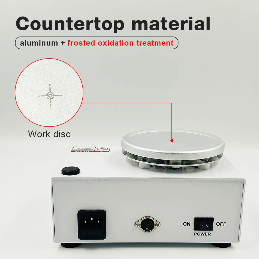 2L Heating Magnetic Stirrer Lab Thermostatic Table Standing Heating Plate Mixer 0-2600rpm Speed Control LED Digital Display