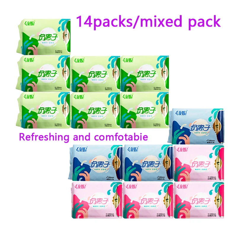 

420pcs/14pack Anion Sanitary Pads 100% Cotton Anion Santitary Napkin Pads for Women Daily Use Panty Liners Ladies Sanitary Towel