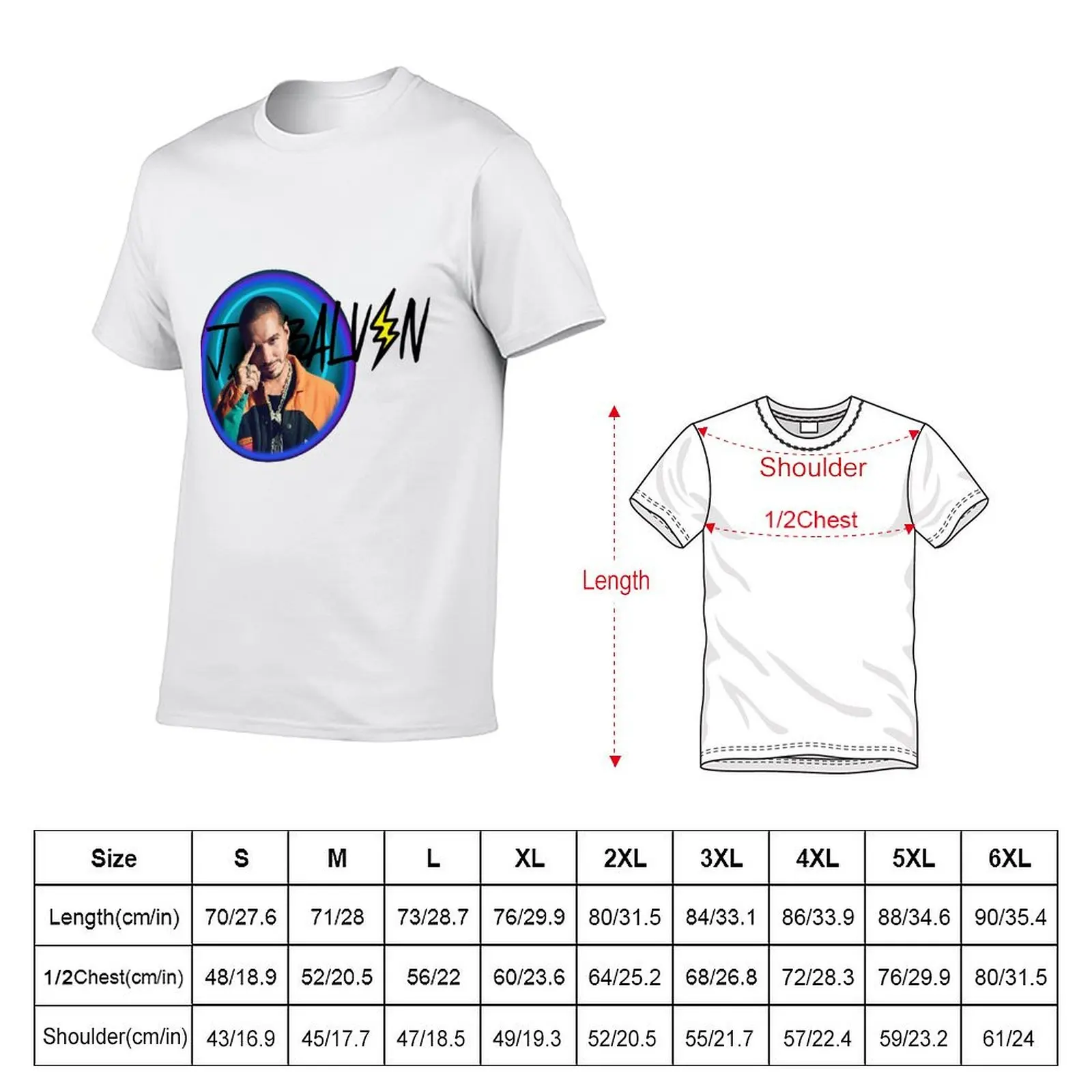 J-balvin man T-Shirt Work Daily Short Sleeve Top