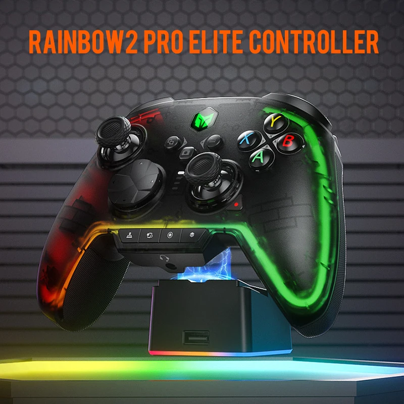 

BIGBIGWON Rainbow2 Pro Elite Gaming Controller BT Wireless Bluetooth Gamepad Charging Base For PC/Nintendo Switch/ANDROID/IOS