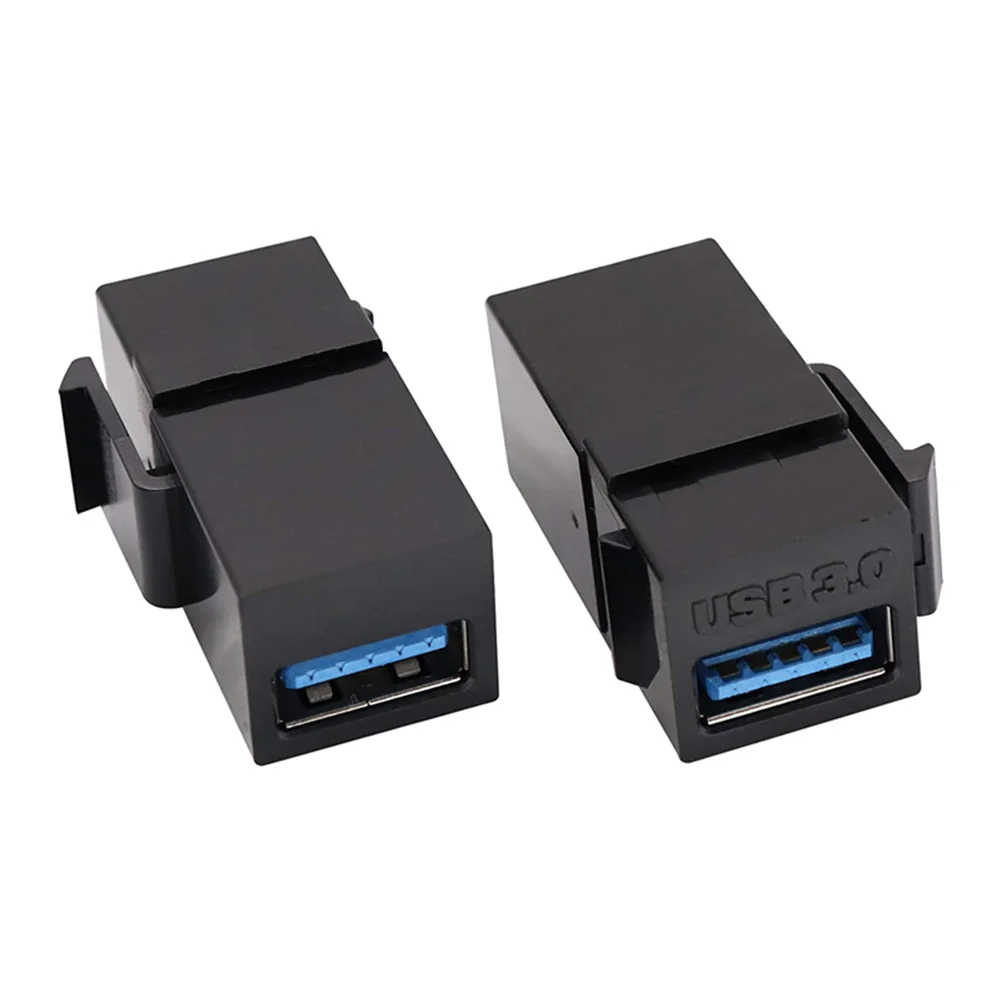 أنثى إلى موصل سالب أنثى مقرنة إدراج للوحة الحائط منفذ لوحة USB 3.0 كيستون جاك إدراج سهلة التركيب