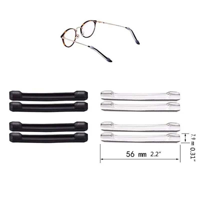 16 Pcs Comfortable Silicone Round Eyeglass Retainers for Sunglasses Reading Glasses Eyeglass Ear Hook Durable