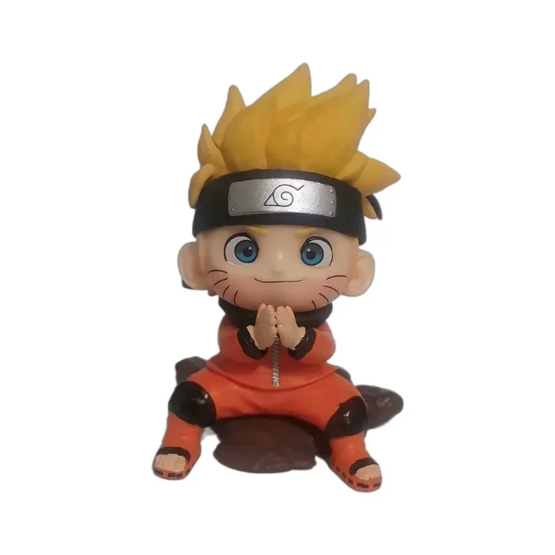 New 11CM Naruto Q Version Uzumaki Sitting Sasuke Figure Model Ornaments Wholesale For Children's Gifts