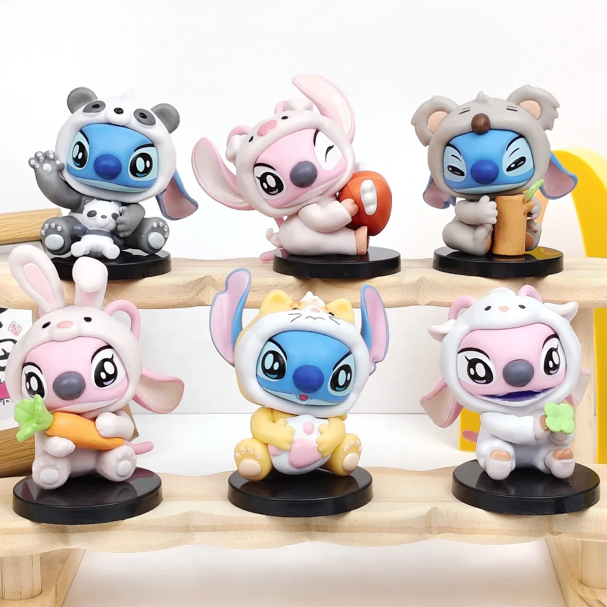 

New Stitch Figure Blind Box Kawaii Anime Stitch Toys Cartoon Car Cake Room Decoration Doll Girl Gift