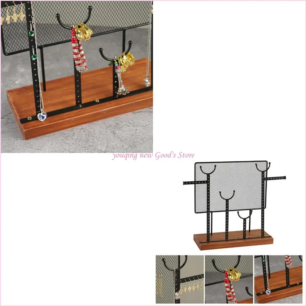 

57QA Многофункциональная железная подставка для сережек Съемная подставка-органайзер для ювелирных изделий