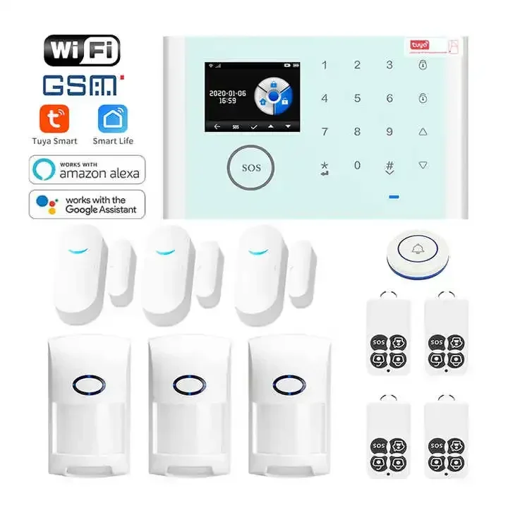 Wholesale Home Automatic Home Burglary Alar System Wireless GSM WiFi Tuya Smart House Office Security Fire Alar Control System