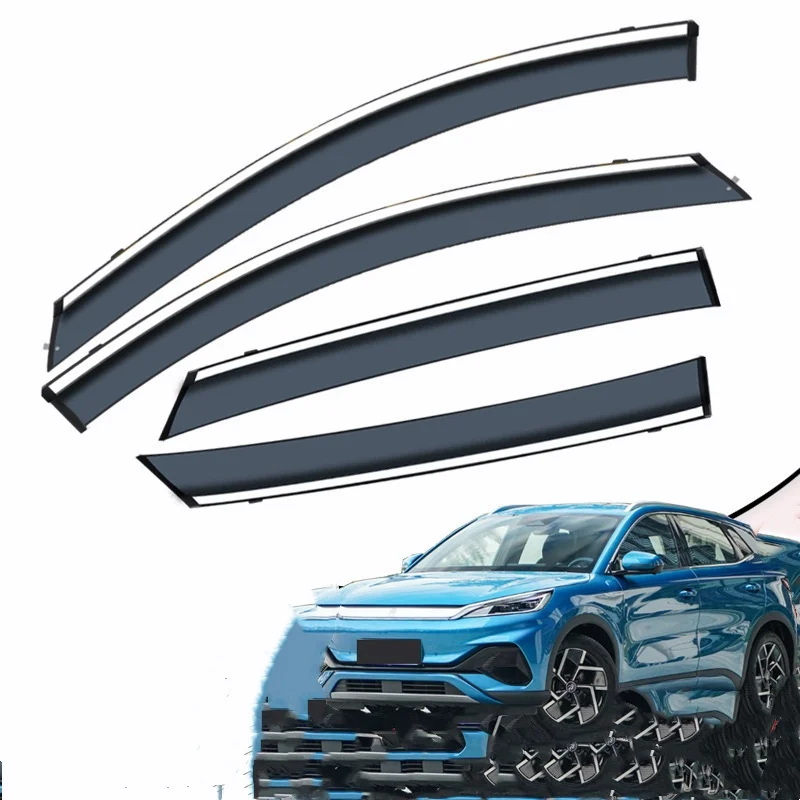 

Козырёк для окон BYD Yuan PLUS 2021-2024 из нержавеющей стали