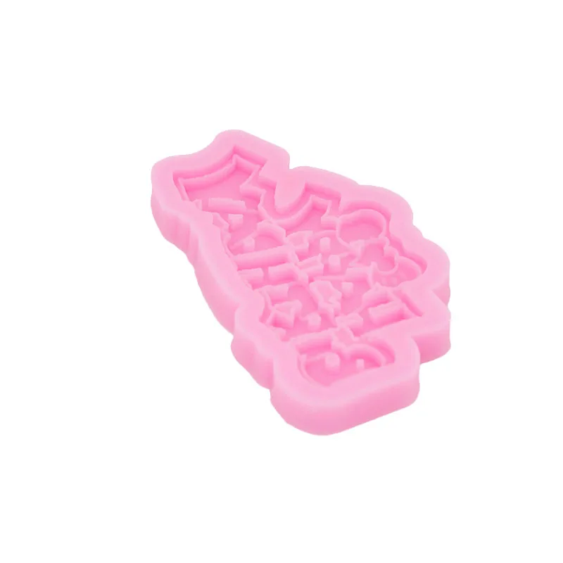 Silicone 3D Happy Birthday Letters word Numers Mold For diy Ice Jelly Chocolate Birthday Cake Decorating Tool Mould