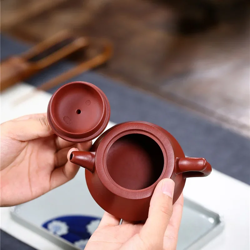 

160ml Chinese Yixing Purple Clay Tea Pot Home Dahongpao Customized Teaware Handmade Xishi Teapot Kettle Tea Ceremony