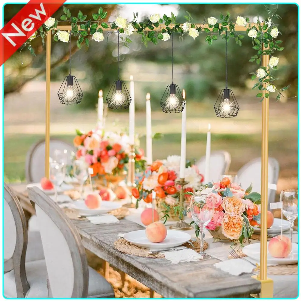 

Over The Table Rod Stand W/ Clamps for Anniversary Christmas Wedding (Gold)