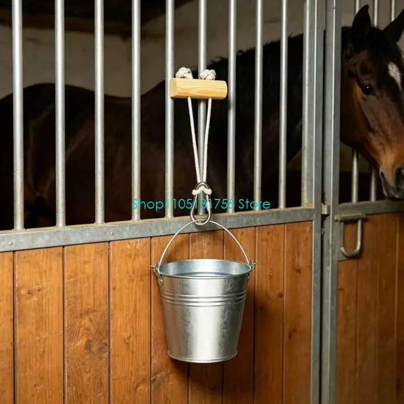 K0EF Oval Hook Nylon Water Bucket Hanger Equine Water Bucket Holder For Equine Cares And Outdoor Stables And Ranches