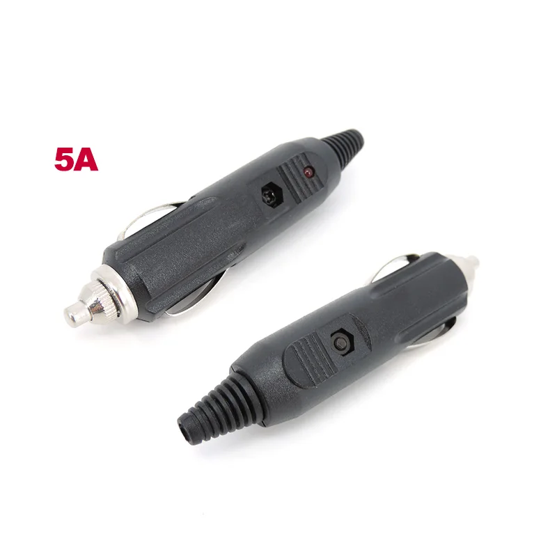 12V 5A 10A High Power Male Car Cigarette Lighter Charger Socket Plug Connector Adapter Heat Resistance Temperature Resistance