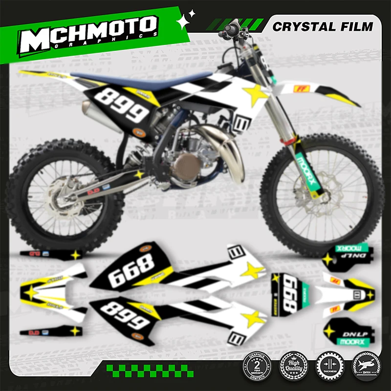 

MCHMFG For Husqvarna TC85 2023 2022 2021 2020 2019 2018 Custom Team Graphics Background Decal Stickers Kit 004