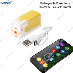 MOC Rechargeable Wireless M/L Motor Multifunction Power Functions Electric APP Remote Control for 9686 Science Education Puzzle