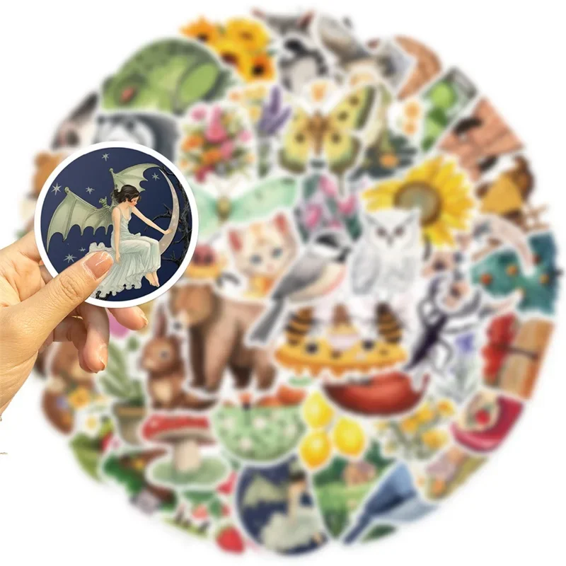 10/30/50PCS Cartoon Forest Color PVC Sticker Aesthetic Children\'s Decoration Scrapbooking Stationery School Supplies for Kids