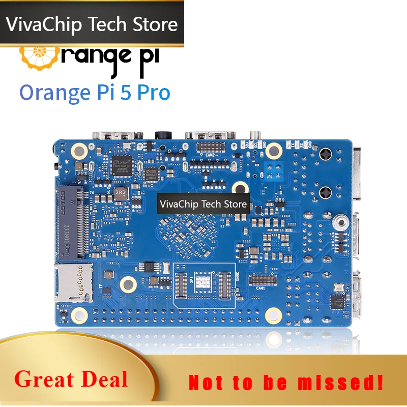 VivaChip TechOrange Pi 5 Pro Single Board Computer With 5V5A Type-C Power Supply Set RK3588S 16GB RAM LPDDR5 Support Wi-Fi 5+BT5