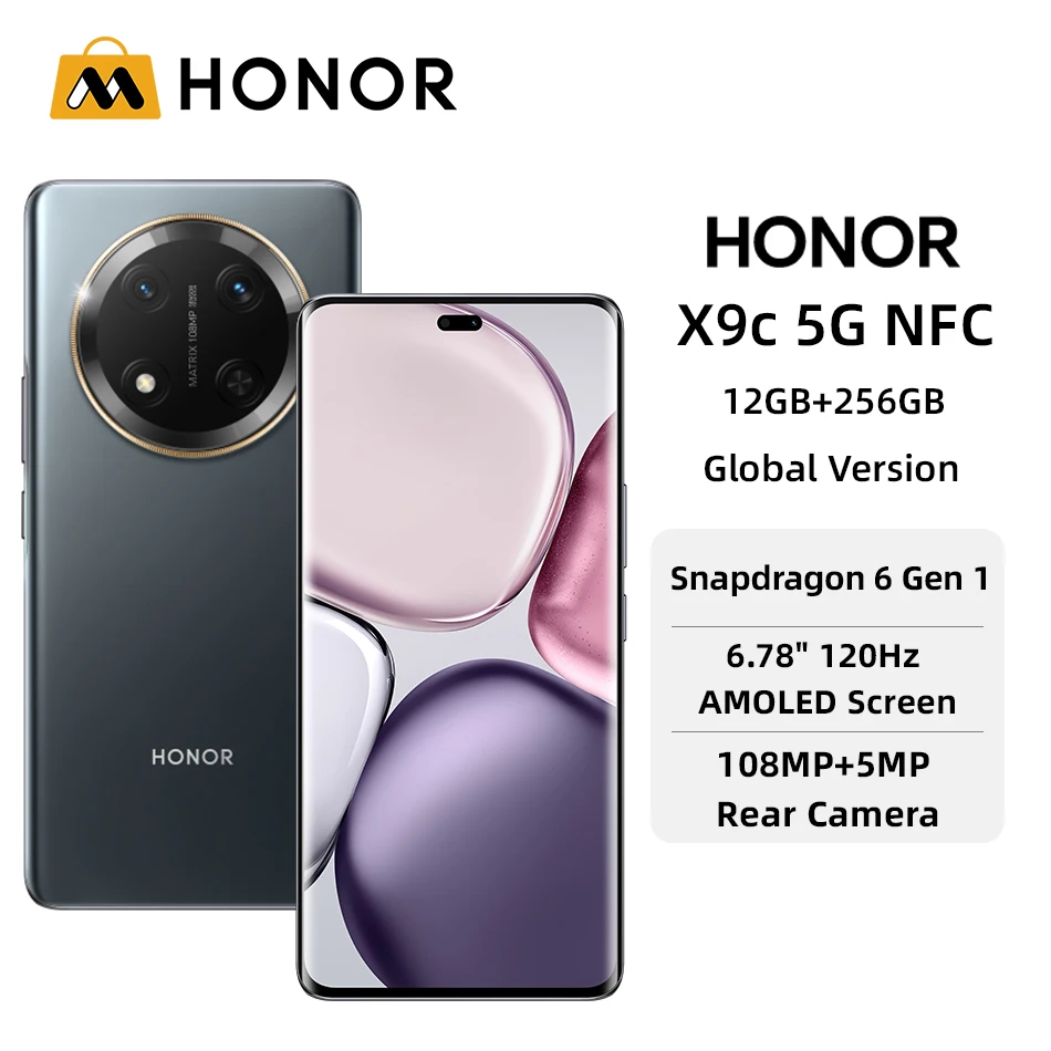 Глобальная версия Honor X9C 5G Мобильный телефон 6,7 дюйма 120 Гц AMOLED Snapdragon 7 Gen 3 NFC 50MP OIS Камера 100 Вт SuperCharge MagicOS 8.0