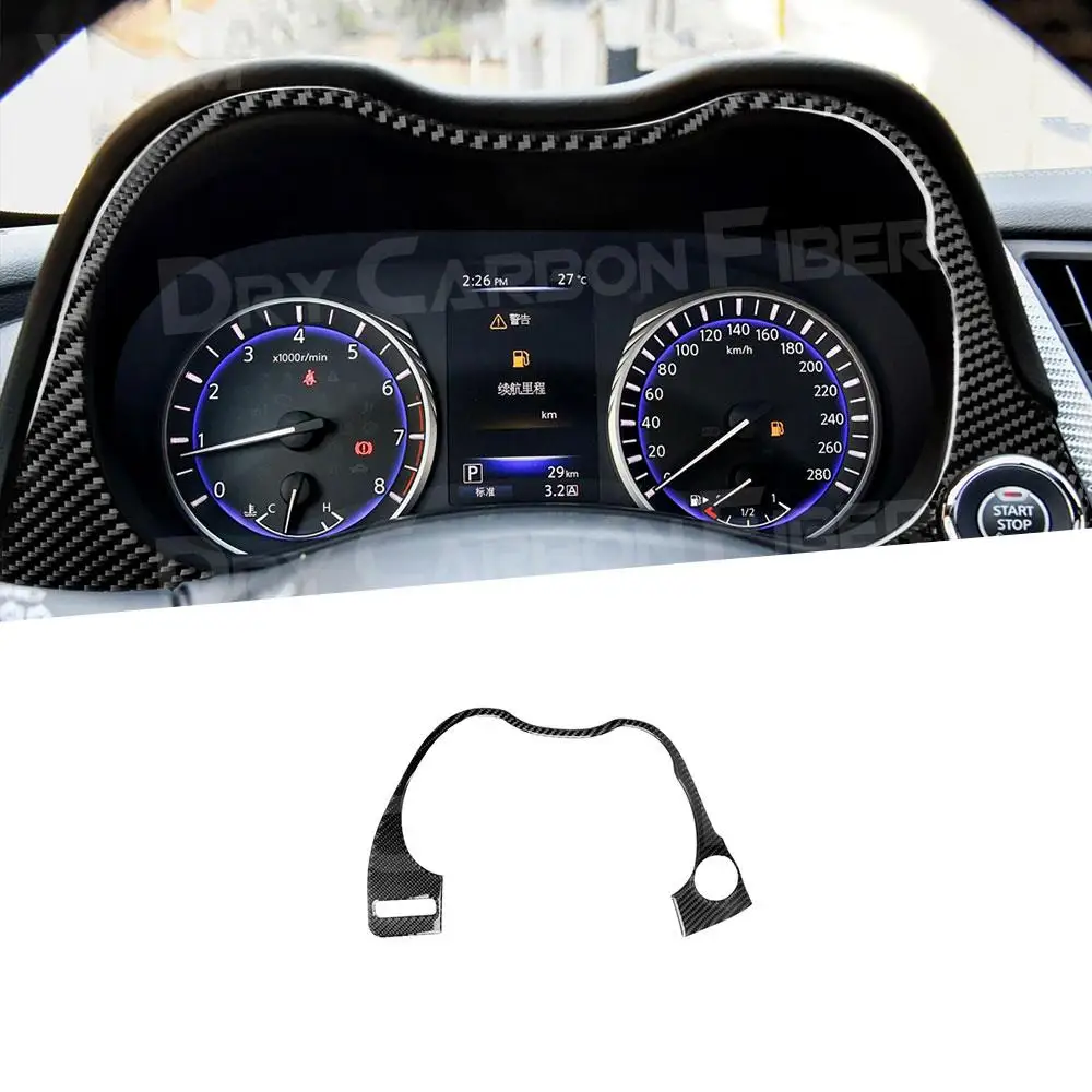 

Для Infiniti Q50 2014-2020 углеродное волокно, наклейки для украшения приборной панели салона автомобиля