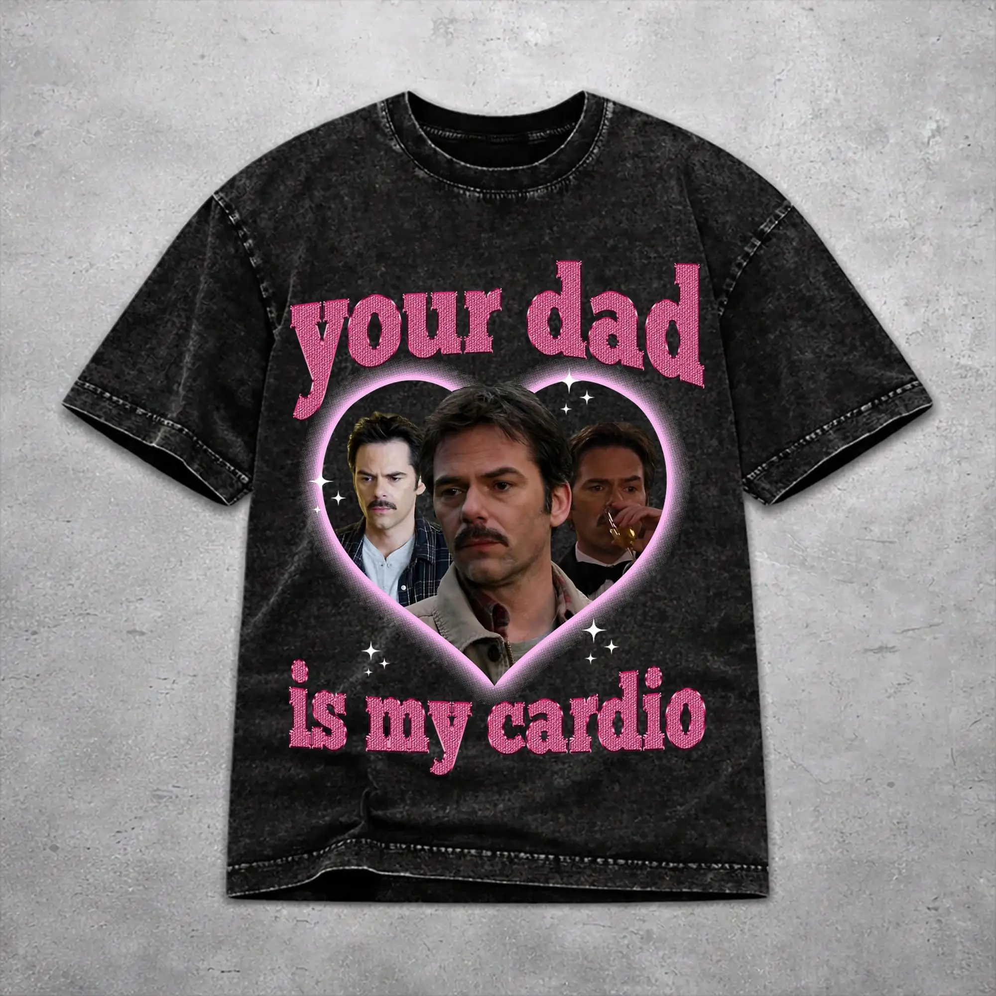 Vintage Your Dad is my Cardio Charlie Swan Twilight Outfit T-Shirts for Men Women  Washed Style Tee Shirts Clothes
