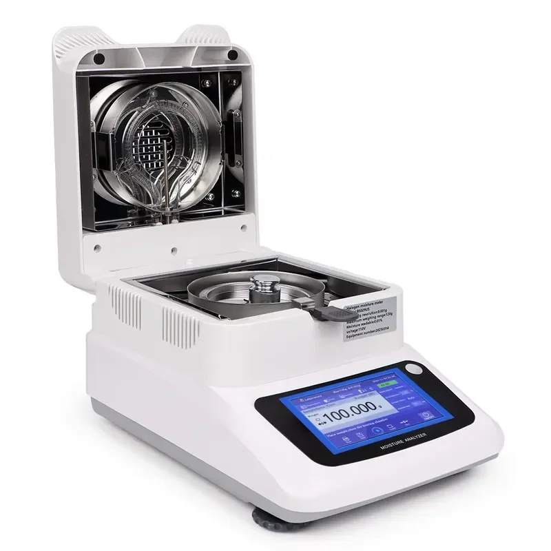 New Touch Screen Humidity Analyzer 120g Laboratory High Precision Halogen Moisture Meter