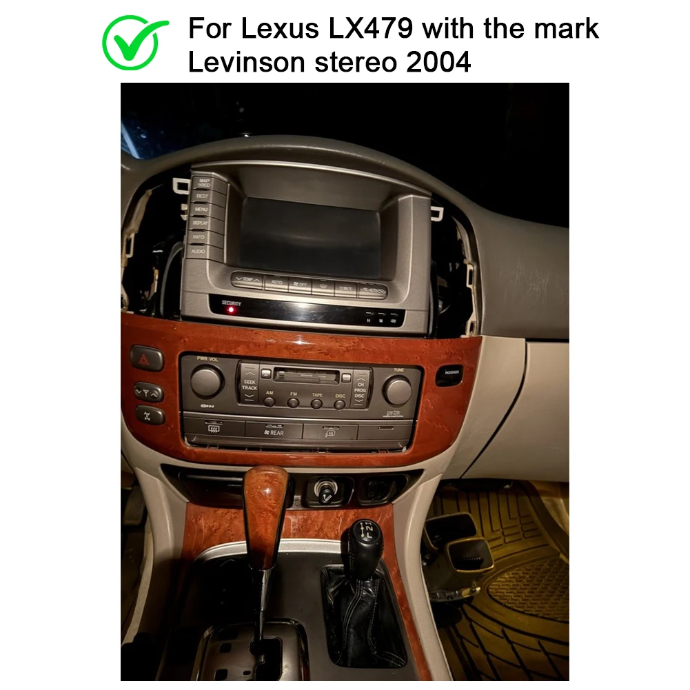 2+32G Android 14 Car Stereo Compatible for LX470 2002-2007 Support Wireless Carplay Android Auto 10in Touchscreen Car Radio with Bluetooth Wifi FM/RDS SWC Mirror Link Split Screen + AHD Camera Mic