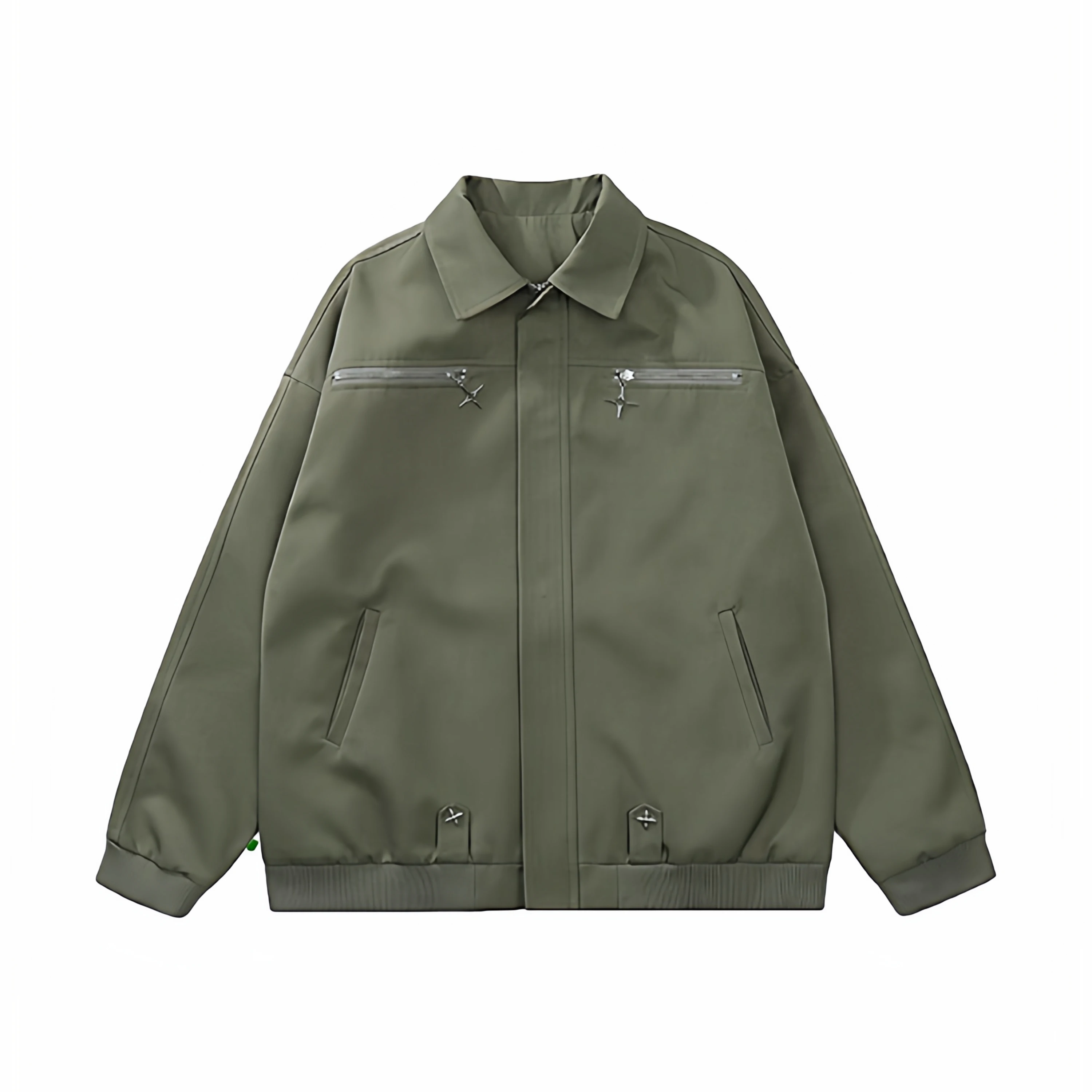 

Свободная мужская рабочая одежда Jaet American Sle с воротником в стиле ретро Street Sle Весна Осень Новое поступление Дышащий полиэстер Нейлон Com...