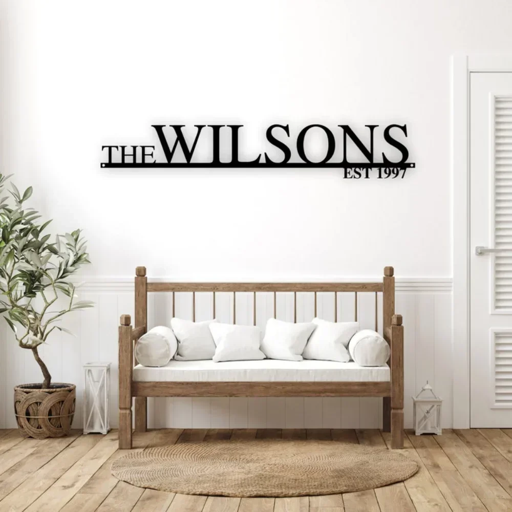 

Custom Personalized Family Name Sign in Metal.A Striking Last Name Display,This Metal Monogram Doubles As A Spooky Halloween Dec
