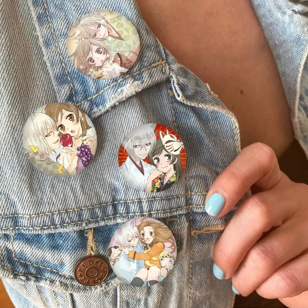 Anime Kamisama Kiss Anime Button Pin Minimalist Y2K Psychedelic Retro Brooch Bag Lapel Badge Jewelry Gifts