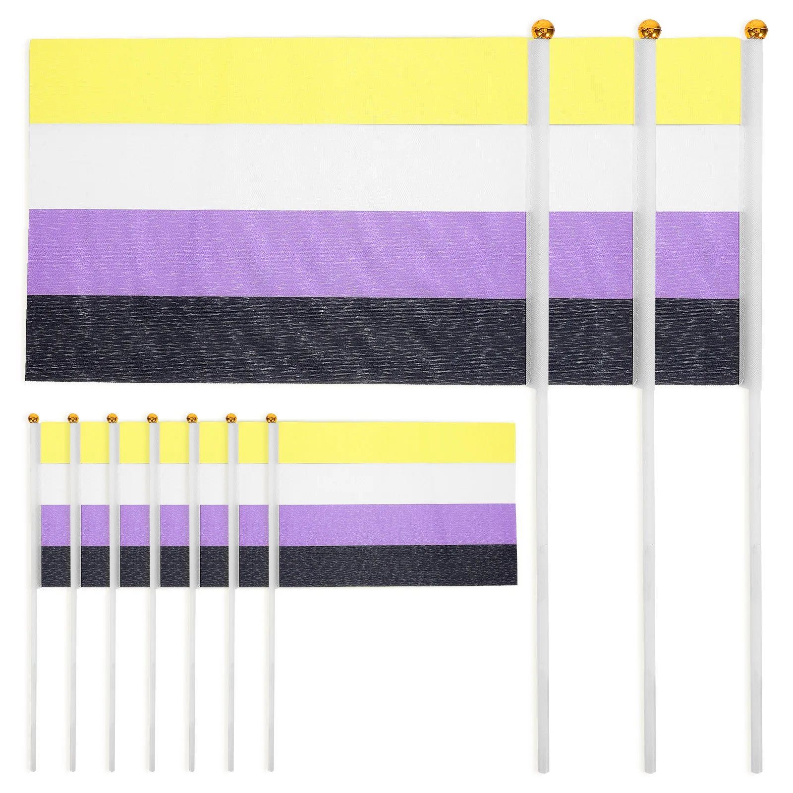 

12Pcs Lesbian Handheld Flags Fade Resistant Party Decorations Outdoor Pride Banner Lesbian Flag Outdoor Pride Flags