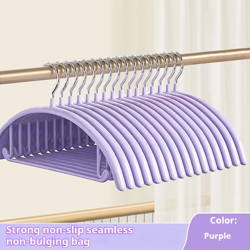 Impregnated Semi-round Coat Hanger Seamless Storage Thick Clothes Brace Non-slip Stainless Steel Clothes Hanging Adult