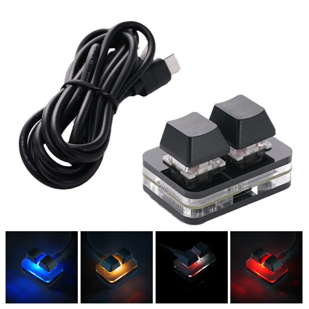 Tastiera di programmazione macro Tastiera personalizzata RGB a 2 tasti Mini copia e incolla tastiera per tastiera Hotswap da gioco C1i3
