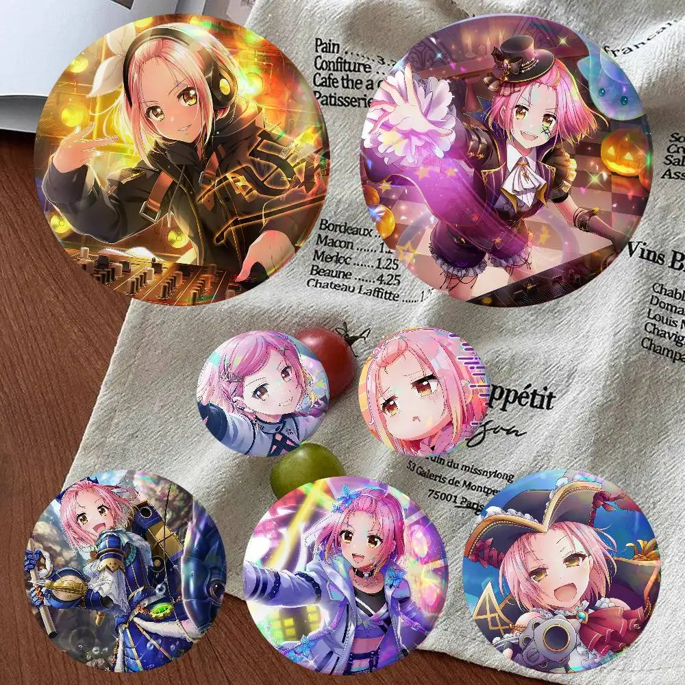 Anime D4DJ Inuyose Shinobu Round Badges Can Be Used To Decorate Clothes And Backpack Pins