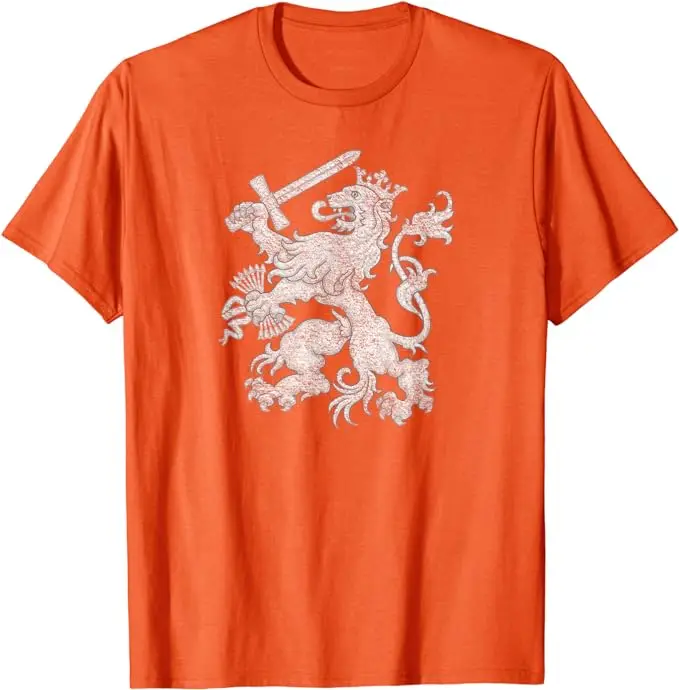 NETHERLANDS FLAG DUTCH PRIDE HOLLAND ROOTS LION COAT OF ARMS T-Shirt Football Soccer Fan Jersey Short Sleeve Sports Tee Y2k Top