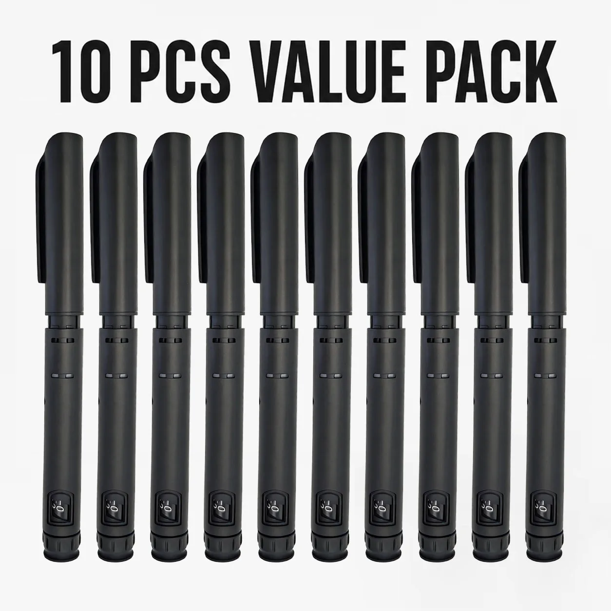 10Pcs Black Disposable Injection Pen 60IU Dose Control Fits 3ml Cartridge Vial Adjustable for Weight Control Management