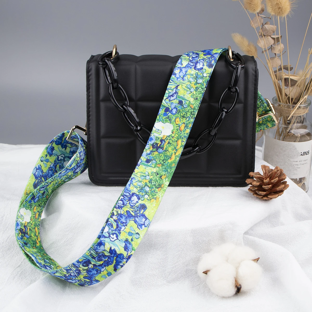 Van Gogh Sunflower Replaceable Bag Strap Widening Fashionable And Versatile Shoulder Bag Straps Crossbody Bags Bag Accessories