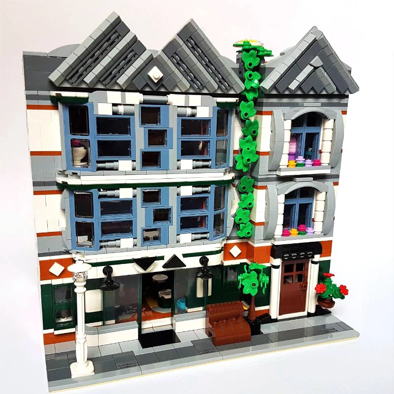 MOC Shop Apartment Modular Building Blocks Creative City Street Model brick Architecture DIY Education Assembly Toys Gift 10264