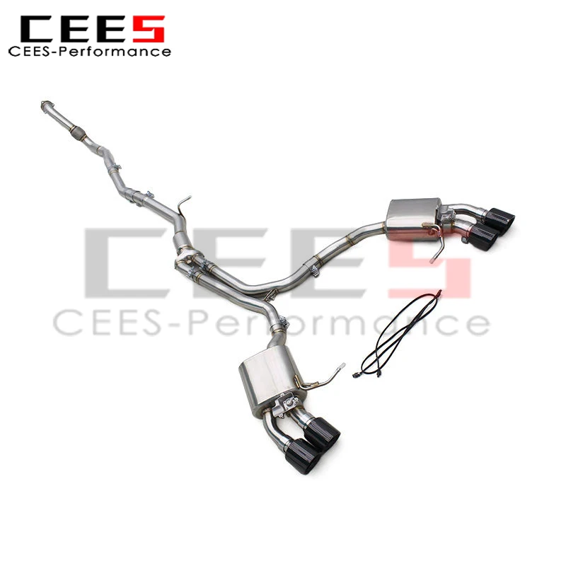 

cees OEM Valved Stainless Steel Exhaust Pipe for Porsche Macan 2.0T 2019-2024 Sport Exhaust Catback System with All Black Tips