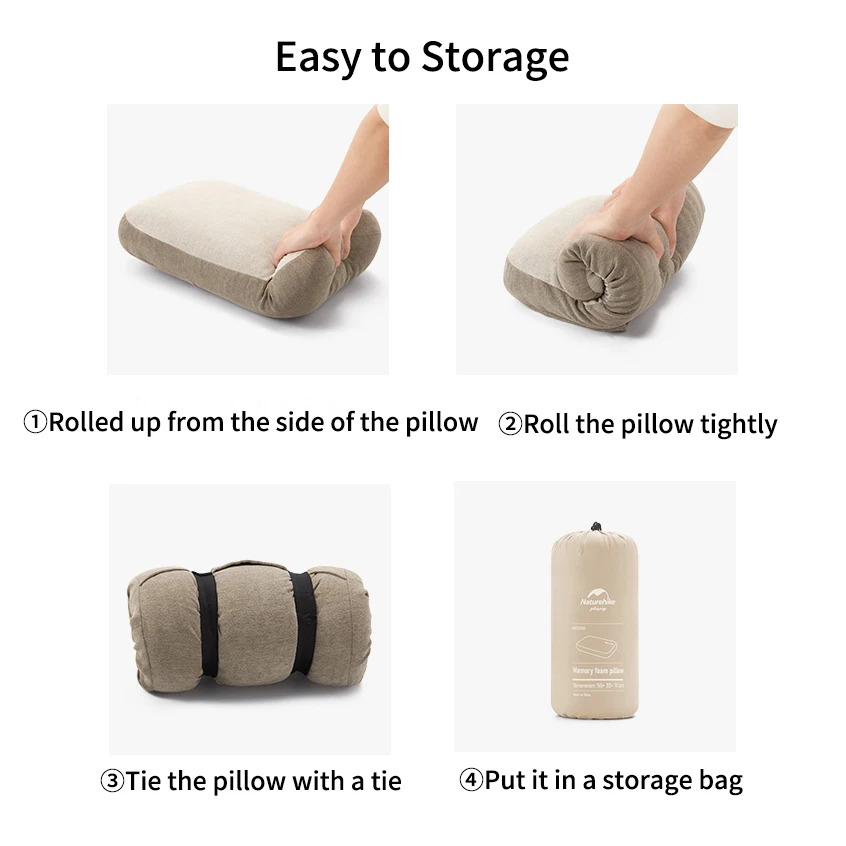Naturehike Camping Pillow Ultralight Folding Memory Foam Sleeping Pillow Outdoor Portable Storage Travel Airplane Beach Pillow - view 4